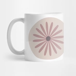 Minimalist Abstract  Flower Circle  Cute Minimali Pink  design Mug